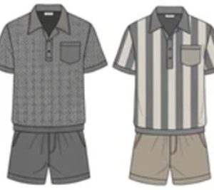 Men's Top Bottom Set in Poplin